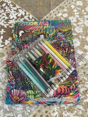 Lisa Frank, Color Me Coloring Book and Mechanical Colored Pencils /refills
